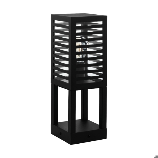 lampioncino basso da giardino ed esterno nero IP44 lampadine E27